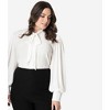 Unique Vintage Women's Neck Tie Gwen Blouse - 3 of 4