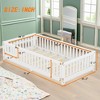 ROOMTEC Floor Bed with Safety Guardrails and Door for Kids - 2 of 4