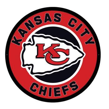 Evergreen Ultra-Thin Edgelight LED Wall Decor, Round, Kansas City Chiefs- 23 x 23 Inches Made In USA