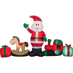 Gemmy Christmas Airblown Inflatable Santa and Toys Collection Scene, 4 ft Tall, Red - 1 of 2