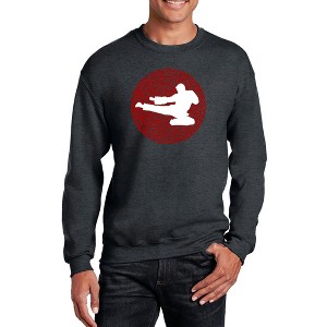 LA Pop Art Men's Word Art Crewneck Sweatshirt -Types of Martial Arts - 1 of 4
