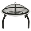 vidaXL 2-in-1 Fire Pit and BBQ with Poker 22Inchx22Inchx19.3Inch Stainless Steel - 3 of 4