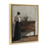 Stupell Industries Classic Woman In Dress Reading Black Framed Floater Canvas Wall Art - 3 of 4