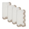 Saro Lifestyle 100% Linen Soft Hue Scallop Napkin (Set of 4) - 2 of 4