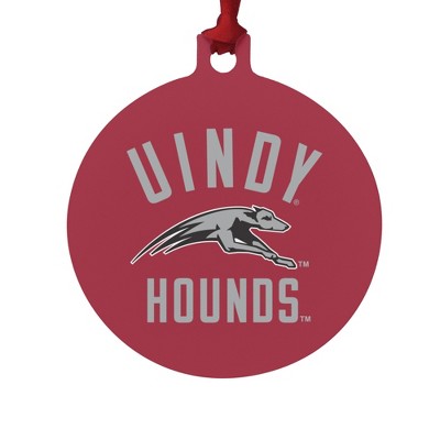 University of Indianapolis Greyhounds Aluminum Holiday Christmas Tree Ornament