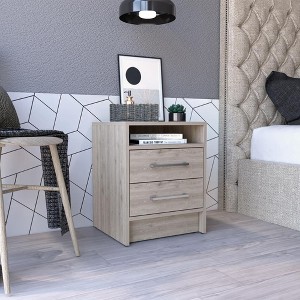 NicBex Modern Wooden Night Stand with Drawers,Nightstand with Metal Handles,Bedside Table with Premium Top for Bedroom - 1 of 4