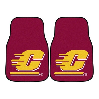 NCAA Central Michigan Chippewas Carpet Car Mat Set - 2pc