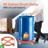 Jojoka 55 Gallon Drum Dolly Heavy Duty 1000LBS Load Capacity Drum Cart Non Tipping Hand Truck w/ 4/5 Swivel Casters Wheel - 2 of 4