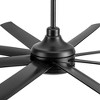 Airsurfer 65" Black Light Free Ceiling Fan with 8 Black ABS Blades, DC Motor, 6-Speed, Remote Control, Downrod Mount, No Light - 3 of 4
