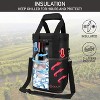 OPUX Wine Bag, 4,6 Bottle Cooler Insulated Tote Carrier Travel Picnic BYOB, Leakproof Padded Portable Party Christmas Gift - 2 of 4
