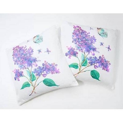 Set of 2 Indoor/Outdoor Throw Pillows Butterfly - Ultimate Innovations