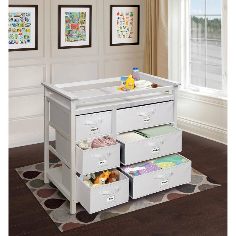 Badger Basket Modern Baby Changing Table with Six Baskets, 2 of 10