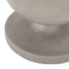 CAVINAS 12.5" Natural Round Outdoor Sofa Table, Modern Outdoor End Table, Patio End Tables for Garden, Terrace, Natural - 4 of 4