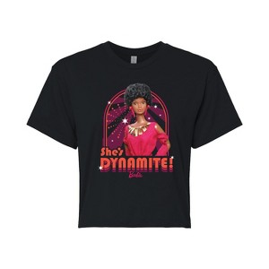 Women's - Barbie - Retro Groovy She's Dynamite Cropped Graphic T-Shirt - 1 of 4