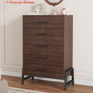 Living Room 4+2 Dresser/5 Dresser for Bedroom, 46.6 in /50.5 in Tall Drawer w/ Large Storage Space, Freestanding Wooden Closet Storage Dresser Chest - 1 of 4