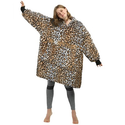 Catalonia Women's Casual Blanket Hoodie Sweatshirt, Cozy Fleece Blanket Pullover Sweater with front Pocket, Clothing Cozy Gift for Wife Woman