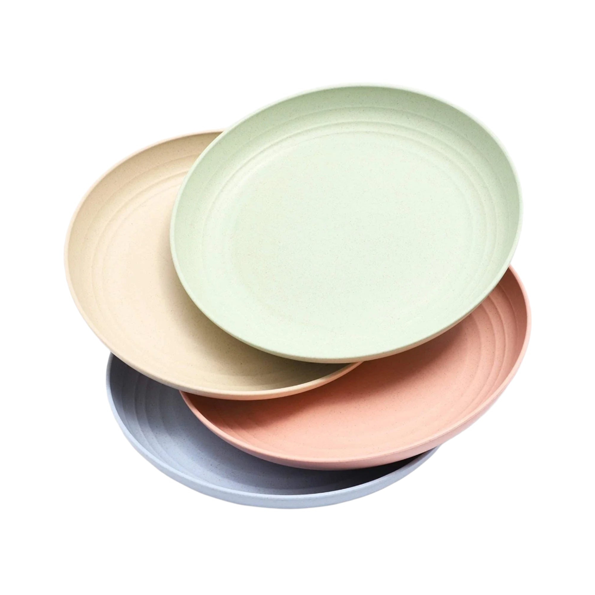 Home Collection 4Pcs Unbreakable Wheat Straw Plates 9"