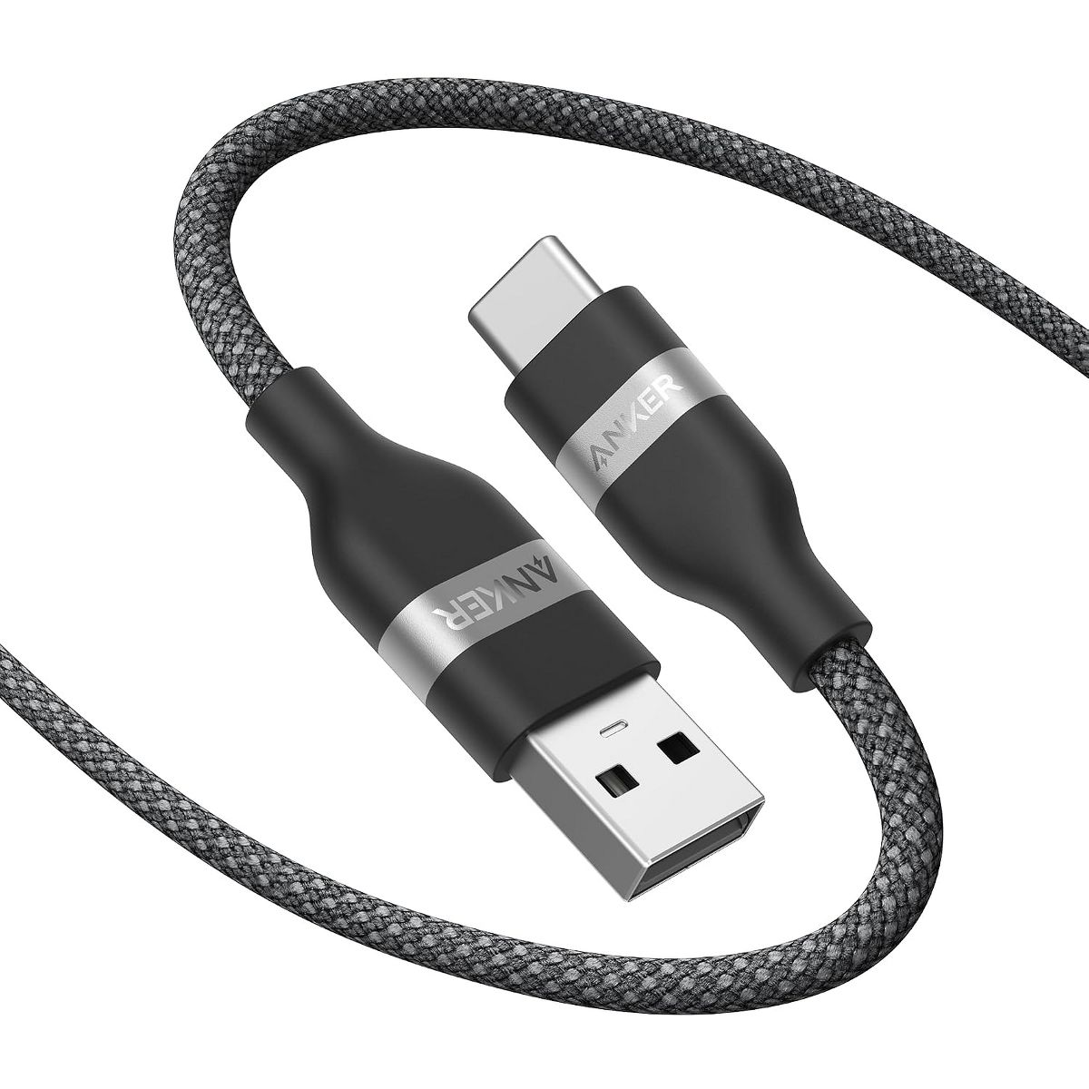 Anker Nano USB-A to USB-C Cable, CarPlay Cable (6 ft, Black) | Upcycled-Braided Cord for CarPlay, iPhone 17/16 Series, Samsung Galaxy Note20, and More