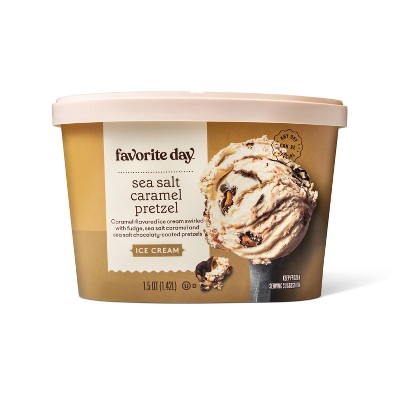 Sea Salt Caramel Pretzel Ice Cream - 48oz - Favorite Day™