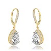 Guili Sterling Silver Pear Drop Earrings with CZ in Rhodium, Gold & Rose Gold Plating – Timeless Elegance and Radiant Shine for Any Occasion - 3 of 3