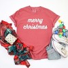 Simply Sage Market Women's Merry Christmas Bold Cursive Words Short Sleeve Garment Dyed Tee - 3 of 4