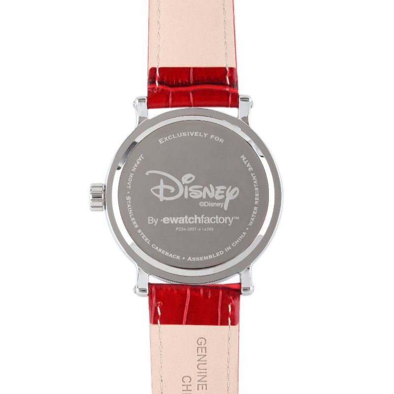 Men&#39;s Disney Mickey Mouse Shinny Silver Vintage Articulating Watch with Alloy Case - Red, 4 of 6