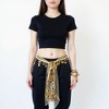 Anna-Kaci Women's Sheer Coin Belt with Metallic Sequin Tassel Details 71in - Gold - 2 of 4