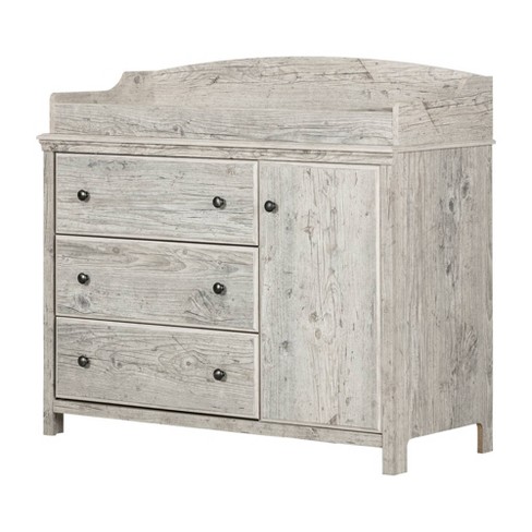 Cotton Candy Changing Table With Station   Seaside Pine   South 