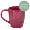 Elanze Designs Reactive Glaze 17 ounce Ceramic Curved Body Mugs Set of 4, Maraschino Red - 2 of 4