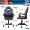 Techni Mobili Kids Gaming and Student Racer Chair w/ Wheels - 3 of 4