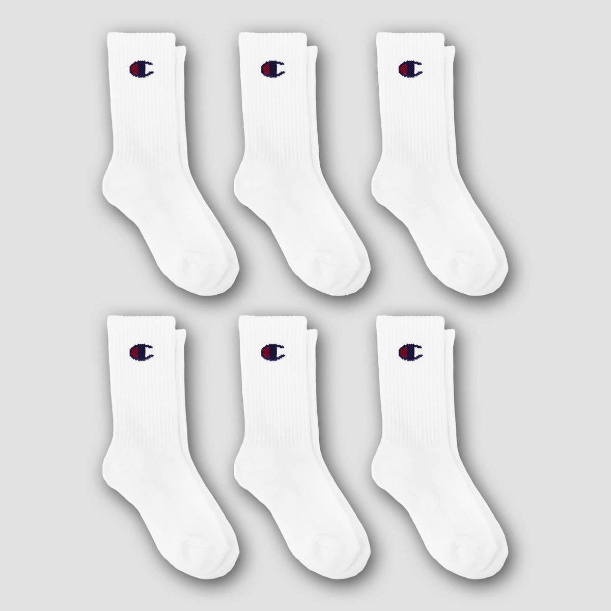 Champion Boys' 6pk Crew Socks - thumbnail 7