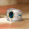 Ross-Simons 3.70 ct. t.w. Blue and White Topaz Ring in Sterling Silver With 14kt Yellow Gold - 4 of 4