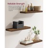Set of 5 rustic brown wall-mounted floating shelves, each 8 x 23.6 x 1.5 inches. Ideal for displaying picture frames and wall decor¡£ - 4 of 4