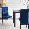 NicBex Velvet Dining Chairs Set of 4,Modern High Back Armless Chairs with Black/Gold Legs,Upholstered Kitchen Chairs for Bedroom,Living Meeting Room - 2 of 4