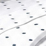 navy polka dot print