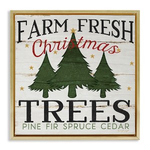 Stupell Industries Farm Fresh Christmas Trees, 25" x 25" - 1 of 4