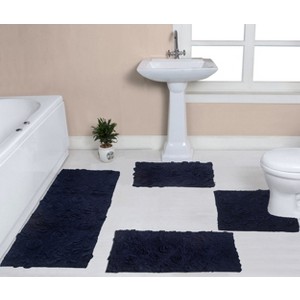 Modesto Collection Cotton Tufted Set of 4 Bath Rug Set - Home Weavers - 1 of 4