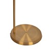 Zenith Offset Brass Base Floor Lamp with Drum-shaped Linen Shade - 4 of 4