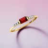 Pure Collection by Ross-Simons 0.30 Carat Garnet Ring With Diamond Accents in 14kt Yellow Gold - 3 of 4