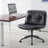 INFURNIC Task And Office Chairs Adjustable Comfy Computer Chair, Criss Cross Legged Chair, Armless Home Office Chair, Black, 26.8"*26.4"*36.8" - 4 of 4