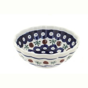 Blue Rose Polish Pottery 1518 Zaklady Small Scallop Dish - 1 of 1