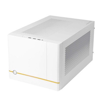SilverStone Technology SUGO 14, SG14, White, Mini-ITX Cube Chassis, Supports 3 Slot Full Length GPUs/ATX PSU / 240mm AIO 4 Removable Panels SST-SG14W