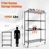 4-Tier Storage Cart on Wheels, Adjustable Rolling Shelves Organizer, 1400LBS Capacity Storage Unit, Heavy Duty Utility Cart Organizer - 2 of 4