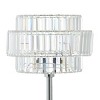 Olivia & May Metal Table Lamp with Crystal Embellishments Silver: Modern Iron Base, Glass Shade, No Assembly Required - 4 of 4