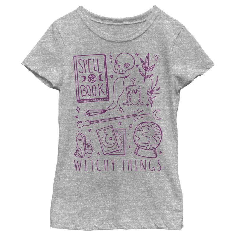 Girl's Lost Gods Halloween Witchy Things T-Shirt, 1 of 6
