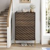GlasFlength Shoe Racks 2 Flip Shoe Cabinet Shoe Organizer Long Shoe Rack FreeStanding Shoe Rack for Entryway, Brown, 23.62"*9.45"*37.8" - 2 of 4