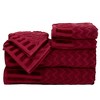 Hastings Home Deluxe Plush Cotton Bath Towel Set – Burgundy, 6 Pieces - image 2 of 4