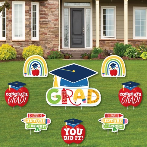 Big Dot Of Happiness Elementary Grad Kids Outdoor Decorations ...