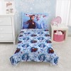 NoJo Disney Frozen 2 Magical Journey Light Blue, Lavender, Teal and White Super Soft Toddler Blanket - 2 of 3
