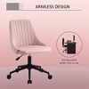 Racxily Pink Velvet Office Chair, Adjustable Height with Cozy Comfort for Home Office - 4 of 4